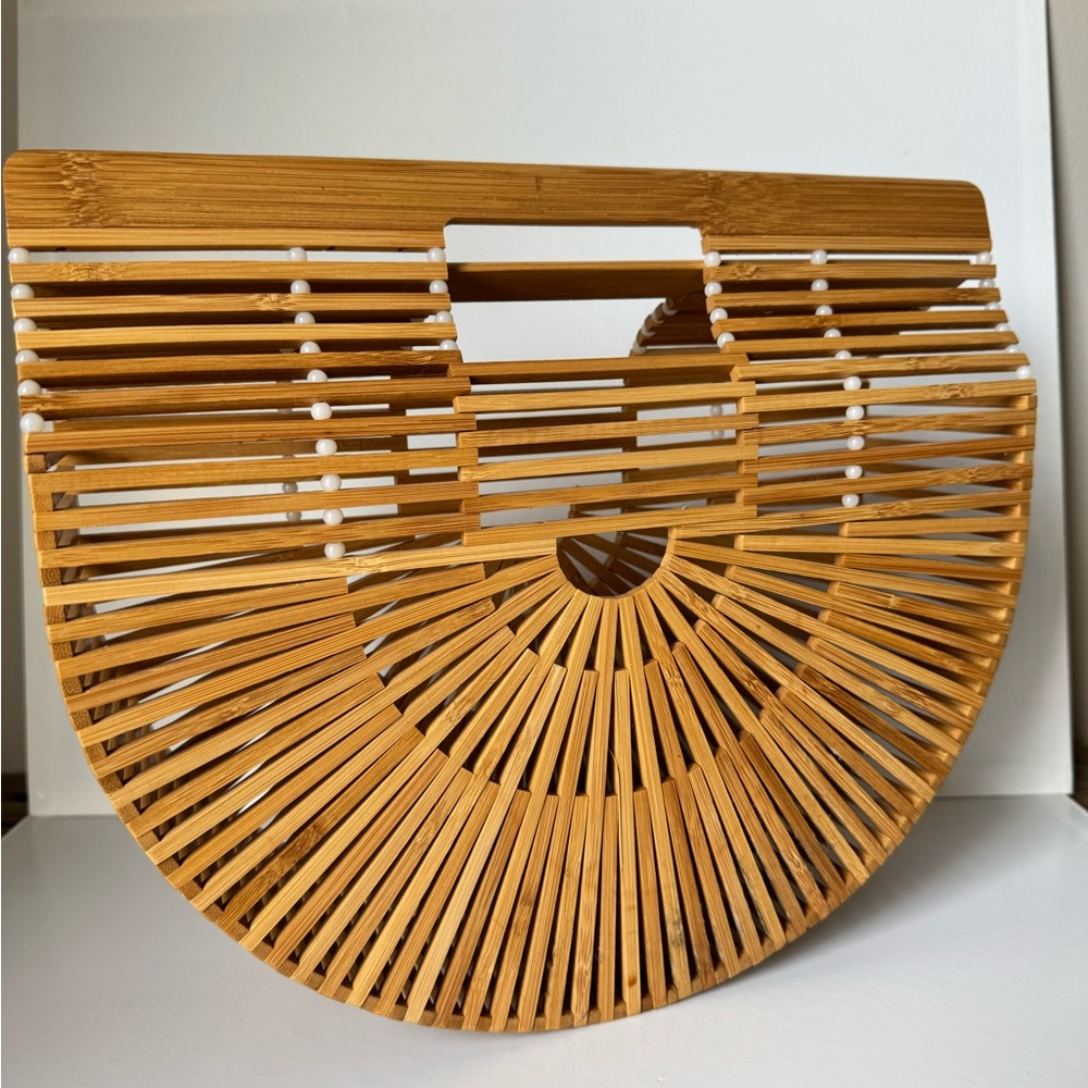Bamboo Half-Moon Handbag